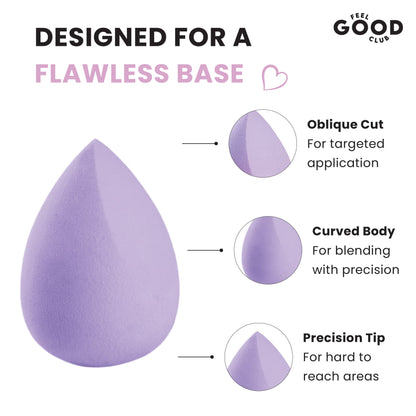 Feel Good Club Sponge & Seat - Makeup Blender With A Stand For Face Foundation Powder Beauty Puff