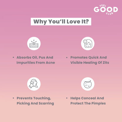Feel Good Club Pimple Patch With Hydrocolloid & Salicylic Acid For Acne Healing & Spot Correction