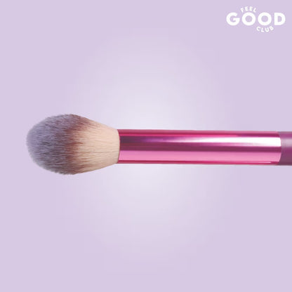 Feel Good Club Powder Brush For Blending Loose Pressed Baked Setting & Finishing Face Makeup Powder