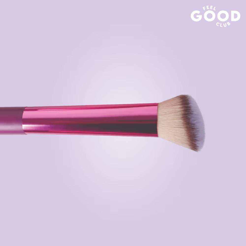 Feel Good Club Contour Bronzer Brush For Sculpting & Blending Powder Liquid & Cream Face Makeup
