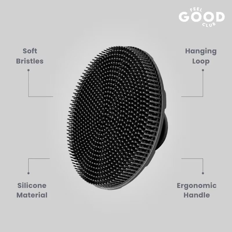 Feel Good Club Silicone Body Scrubber Ultra Soft Bath Brush For Gentle Skin Exfoliation