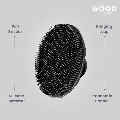Feel Good Club Silicone Body Scrubber Ultra Soft Bath Brush For Gentle Skin Exfoliation