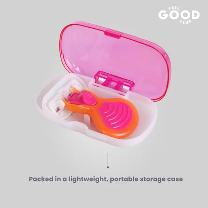 Feel Good Club Mini Body Razor With 5 Precision Blades & Travel Case For Painless Body Hair Removal