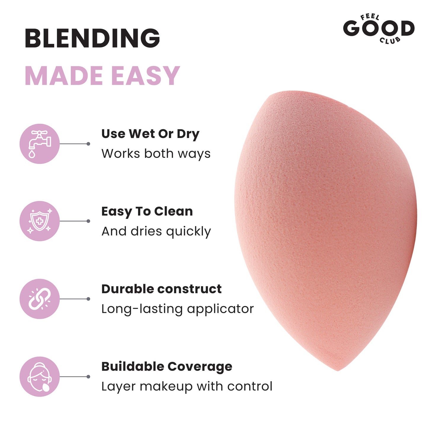 Feel Good Club Slant Cut Makeup Sponge