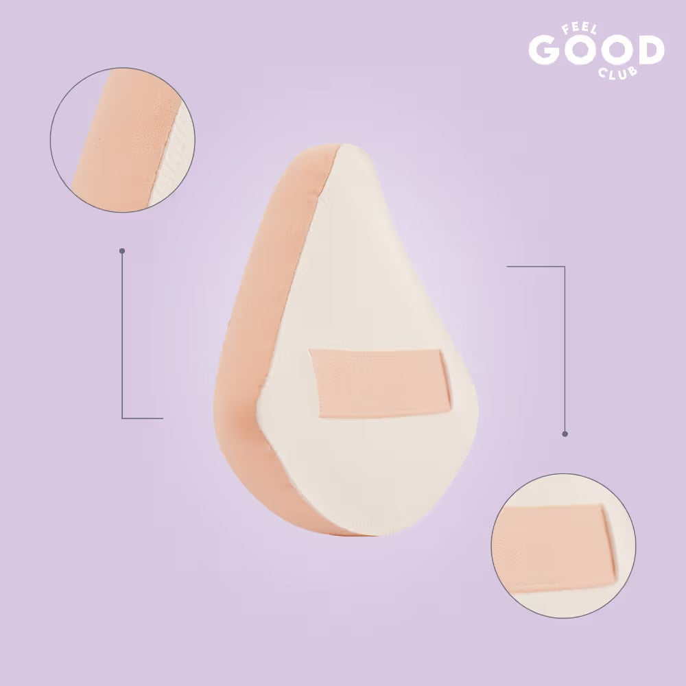 Feel Good Club Marshmallow Triangle Cushion Puff - Ultra Soft Face Makeup Blender Beauty Sponge
