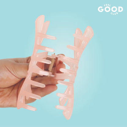 Feel Good Club Peach Perfect Hair Clutcher - Hair Claw Clip Accessory For Strong Hold And Styling