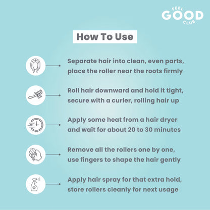 Feel Good Club Large Sized Hair Roller Curlers