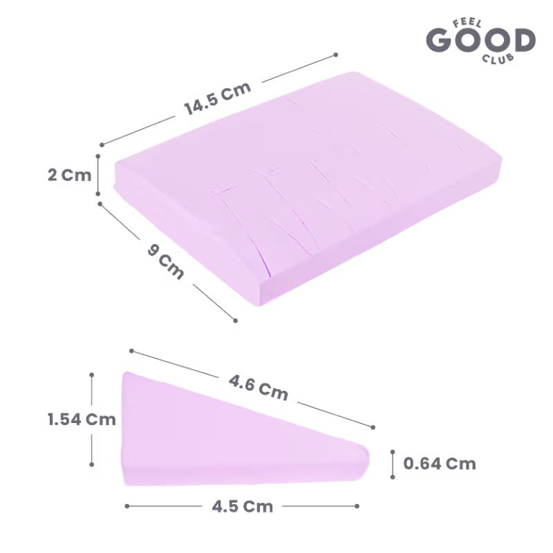 Feel Good Club Makeup Wedges Triangle Shaped Mini Beauty Sponge Blender Powder Puffs - Pack Of 24