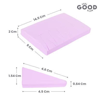 Feel Good Club Makeup Wedges Triangle Shaped Mini Beauty Sponge Blender Powder Puffs - Pack Of 24