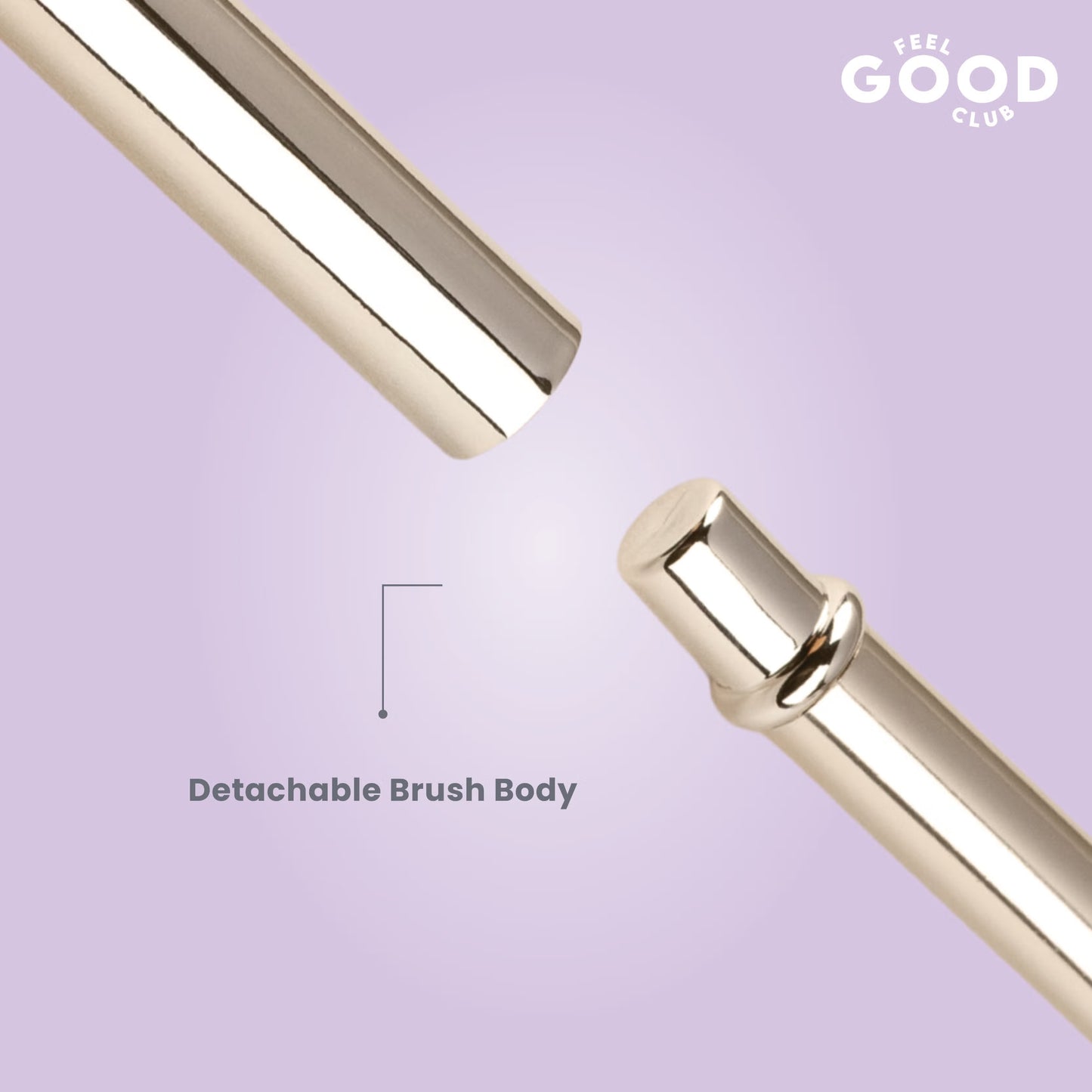 Feel Good Club Detachable Brush Set - 6 Face & Eye Makeup Blending With Luxe Finish