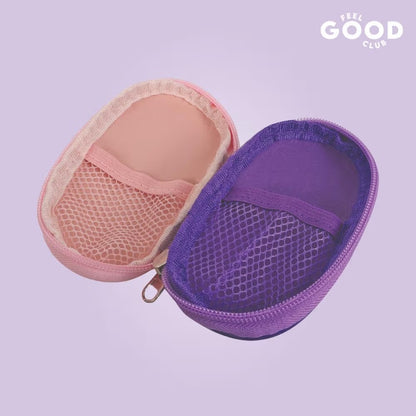 Feel Good Club Brush Brigade -10 Mini Makeup Blending Brush Set In Travel Pouch For Face Eyes & Lips