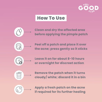 Feel Good Club Pimple Patch With Hydrocolloid & Salicylic Acid For Acne Healing & Spot Correction