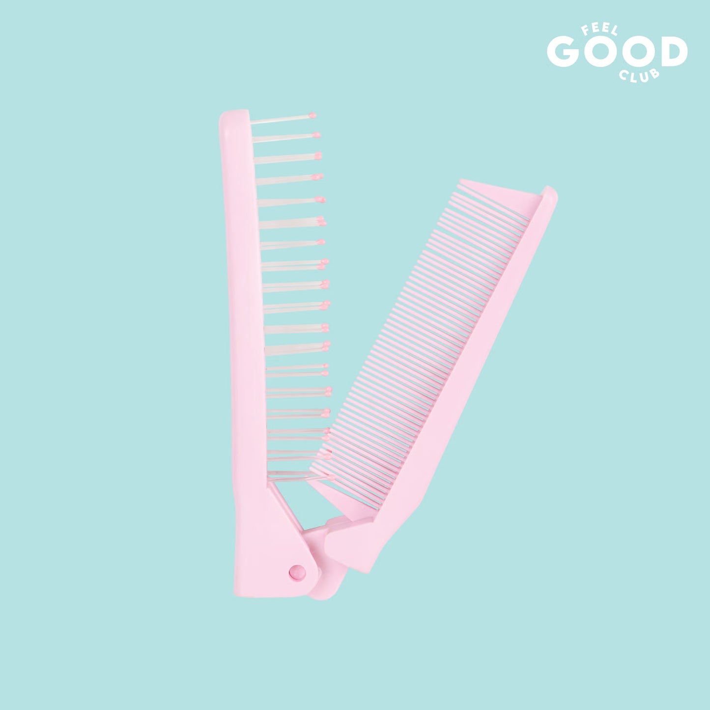 Feel Good Club Pocket Pal - Foldable Mini Hair Comb For Detangling Frizz-Control & Styling On The Go