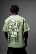 Life Fucked Up Tee Aqua Green