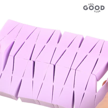 Feel Good Club Makeup Wedges Triangle Shaped Mini Beauty Sponge Blender Powder Puffs - Pack Of 24