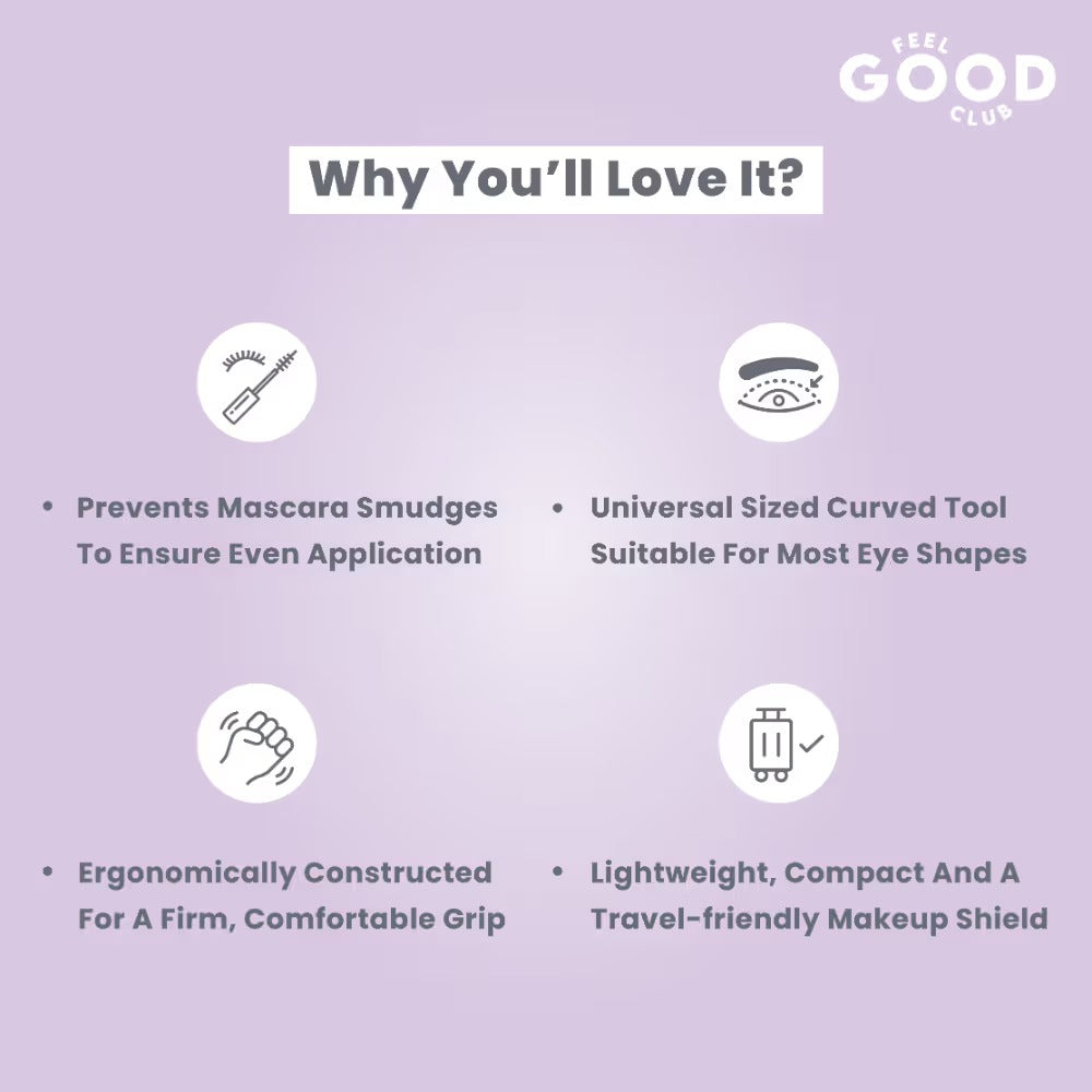 Feel Good Club Eyelash Guard For Mess-Free Mascara Application, Protecting Eyeshadow & Concealer