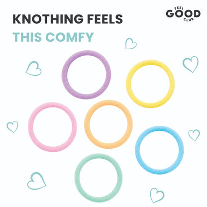 Feel Good Club Candy Pop Hair Ties - Set Of 24 Hair Bands In 6 Colours In A Travel-Friendly Jar
