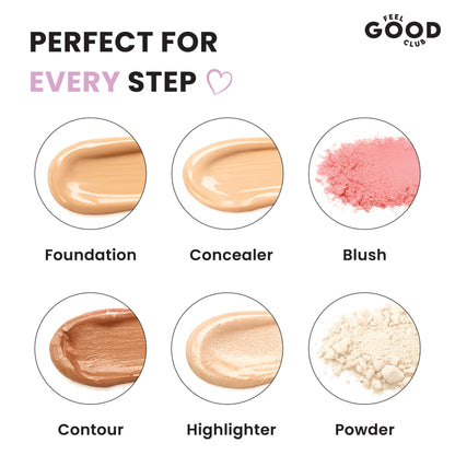 Feel Good Club Double Cut Makeup Sponge Puff For Blending Foundation Concealer Blush Face Contour