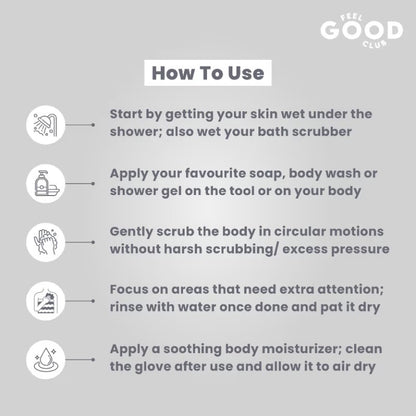 Feel Good Club Silicone Body Scrubber Ultra Soft Bath Brush For Gentle Skin Exfoliation