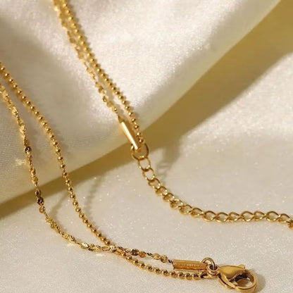 18kt Gold Plated Double Layered Beaded Diamond Necklace, Mia