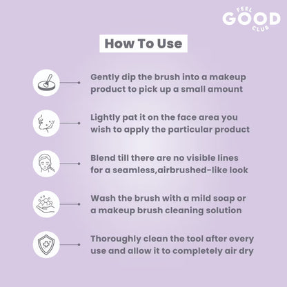 Feel Good Club Eyeshadow Brush For Blending Powder Glitter Chrome Palette Liquid & Cream Eye Makeup