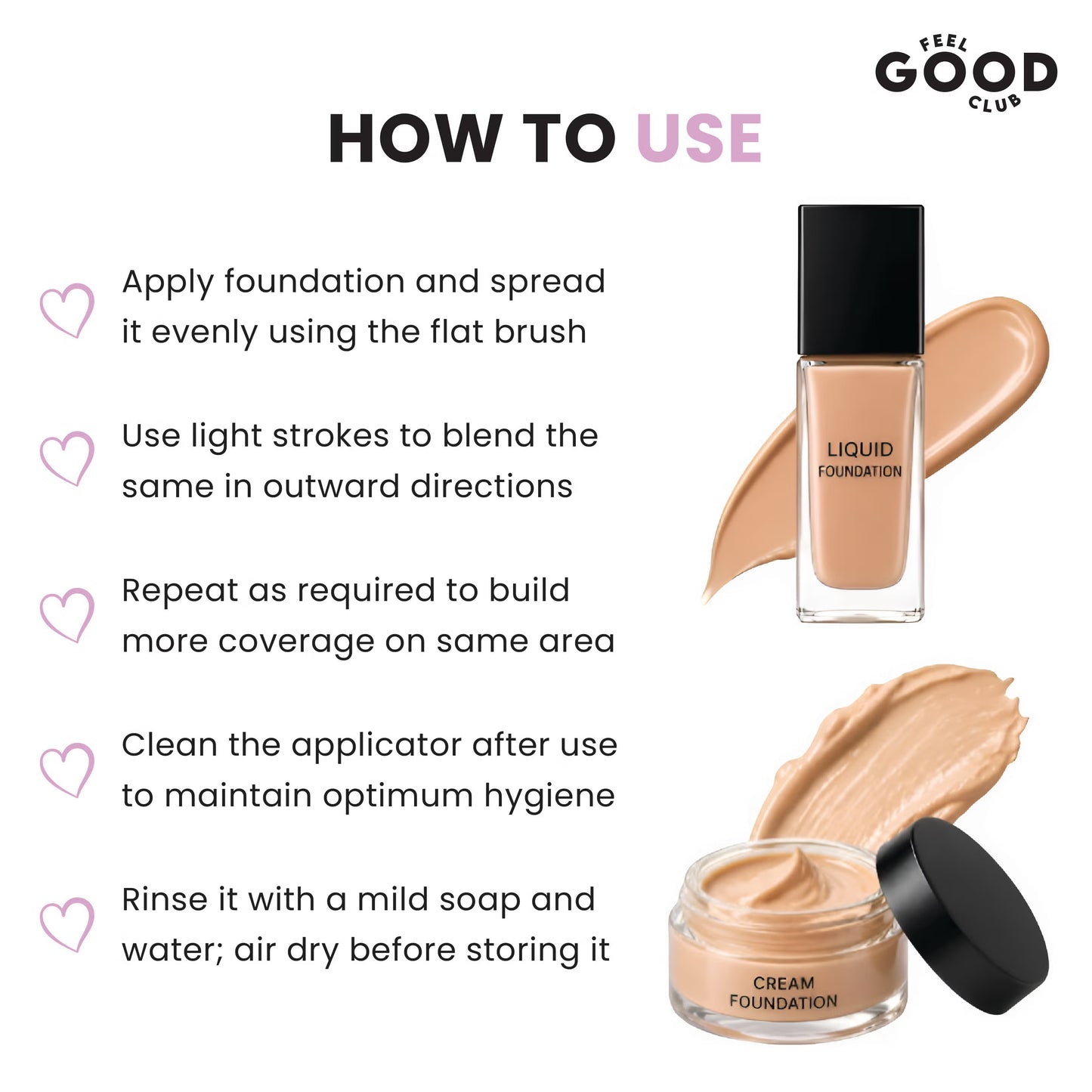 Feel Good Club Spatula Brush For Ultra Thin Layer Of Foundation Face Makeup Applicator & Blender