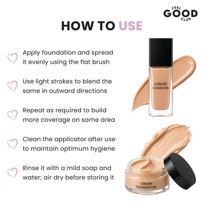 Feel Good Club Spatula Brush For Ultra Thin Layer Of Foundation Face Makeup Applicator & Blender