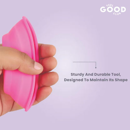 Feel Good Club Swirl & Scrub Mini Foldable Makeup Brush Cleaner Silicone Bowl With Textured Surface