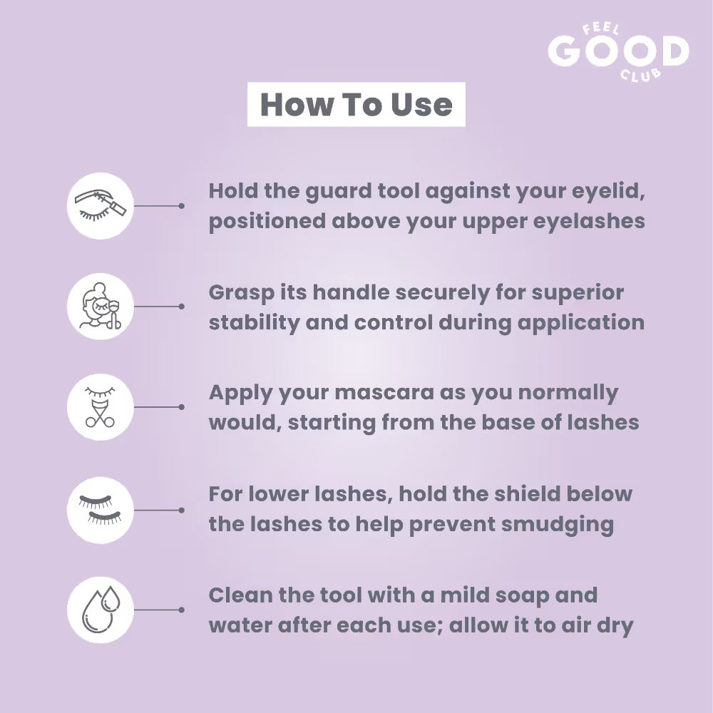 Feel Good Club Eyelash Guard For Mess-Free Mascara Application, Protecting Eyeshadow & Concealer