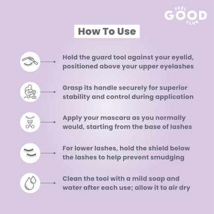 Feel Good Club Eyelash Guard For Mess-Free Mascara Application, Protecting Eyeshadow & Concealer