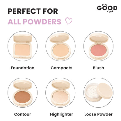 Feel Good Club Makeup Munchies- 6 Full-sized Pizza Powder Beauty Puffs In A Box Case (Mixed Colours)