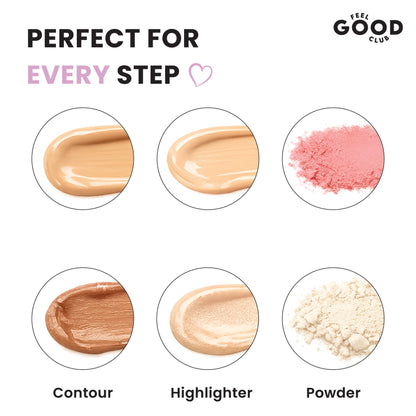 Feel Good Club Sponge & Seat - Makeup Blender With A Stand For Face Foundation Powder Beauty Puff