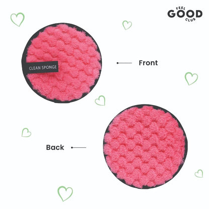 Feel Good Club Makeup Remover Pad - Reusable Soft & Gentle Puff For Face Skin Cleansing (1 Pc)