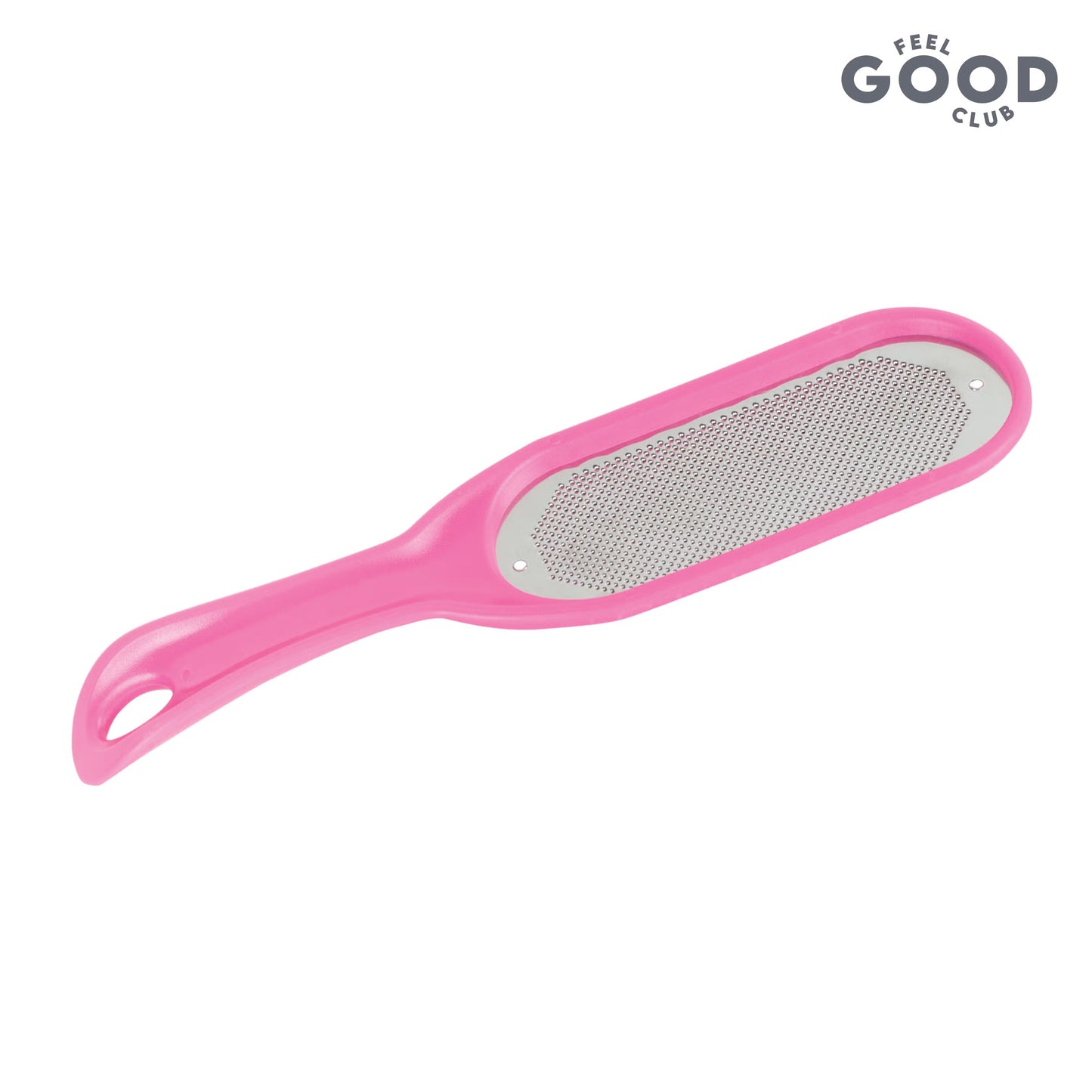 Feel Good Club Stainless Steel Foot File Scrubber Pink Brush