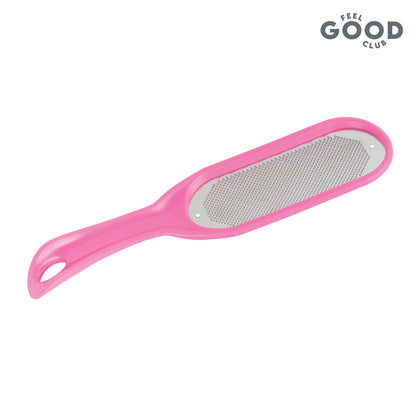 Feel Good Club Stainless Steel Foot File Scrubber Pink Brush