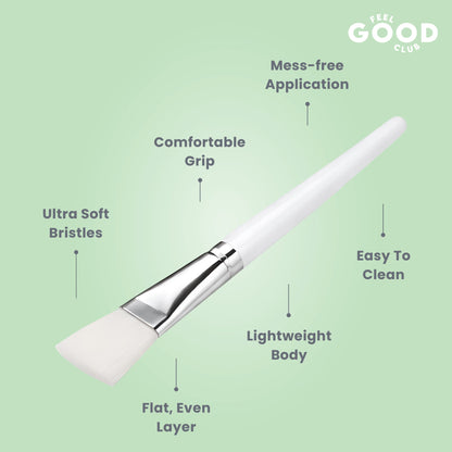 Feel Good Club Skincare Mixing Set - 1 Bowl 3 Mini Spoons 1 Spatula & 1 Brush For Face Packs & Masks