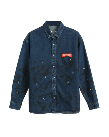 Grunge Denim Blue