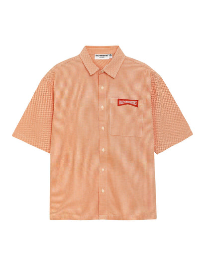 Orange Micro Check