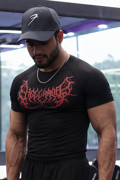 Hellborn Compression T-Shirt Black/Red | Fuaark at Broadway