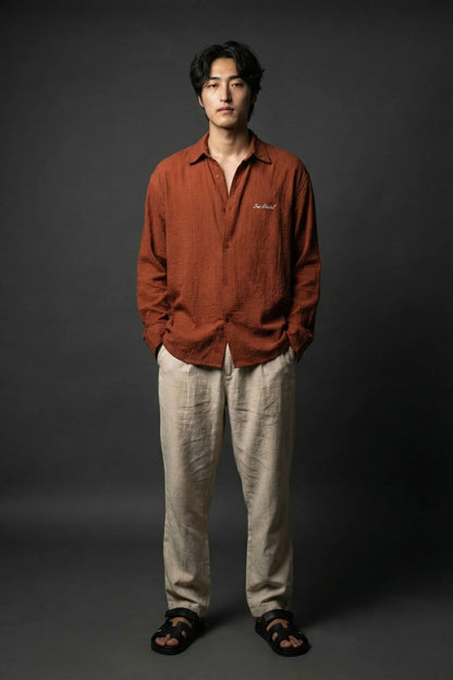 Rust Textured Shirt