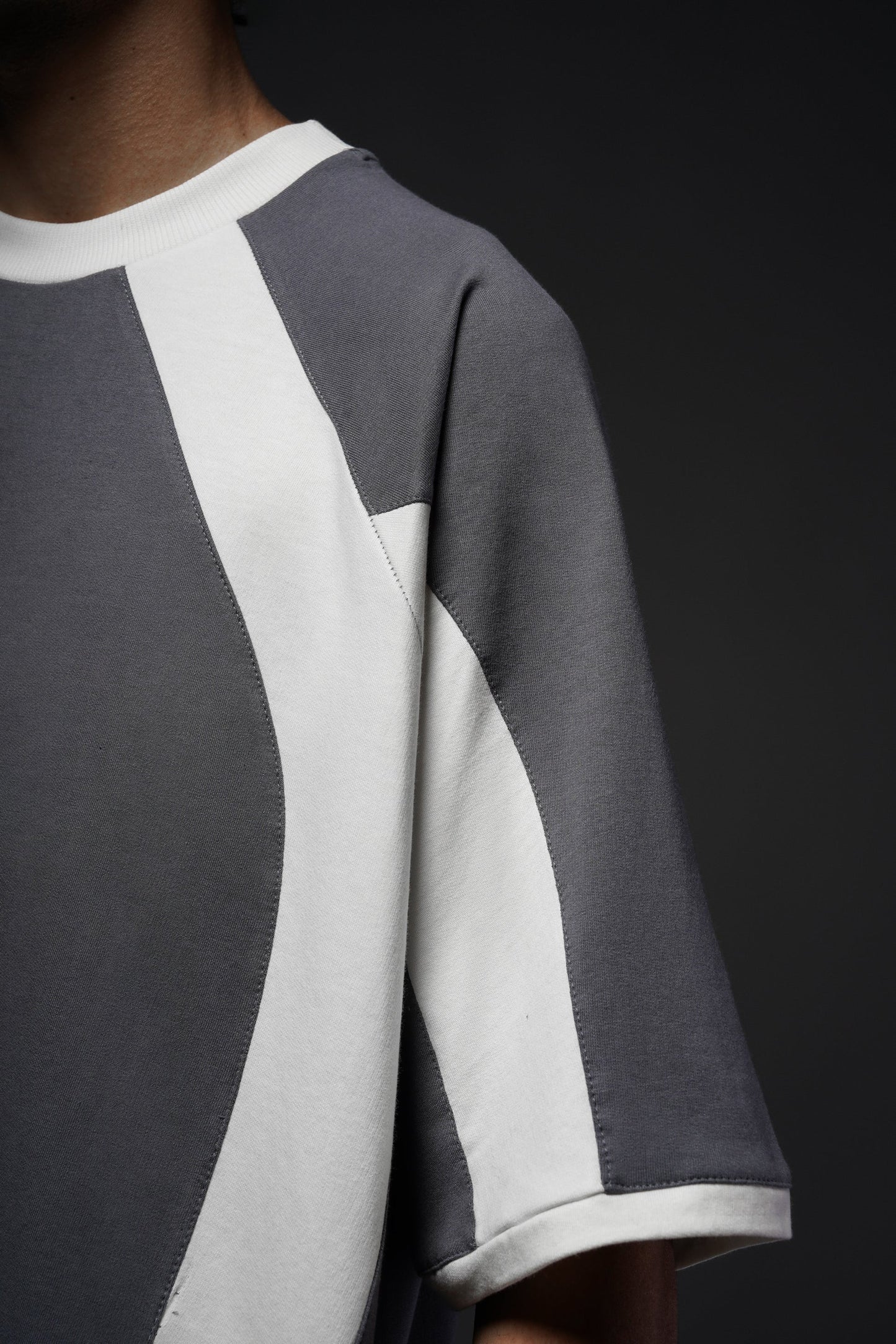 Panelled Tee Grey