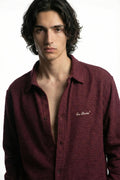 Wine Heavyweight Textured Shirt