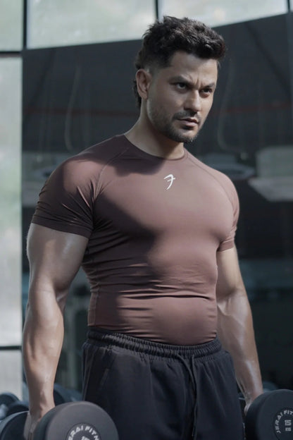Compression T-shirt Brown | Fuaark at Broadway