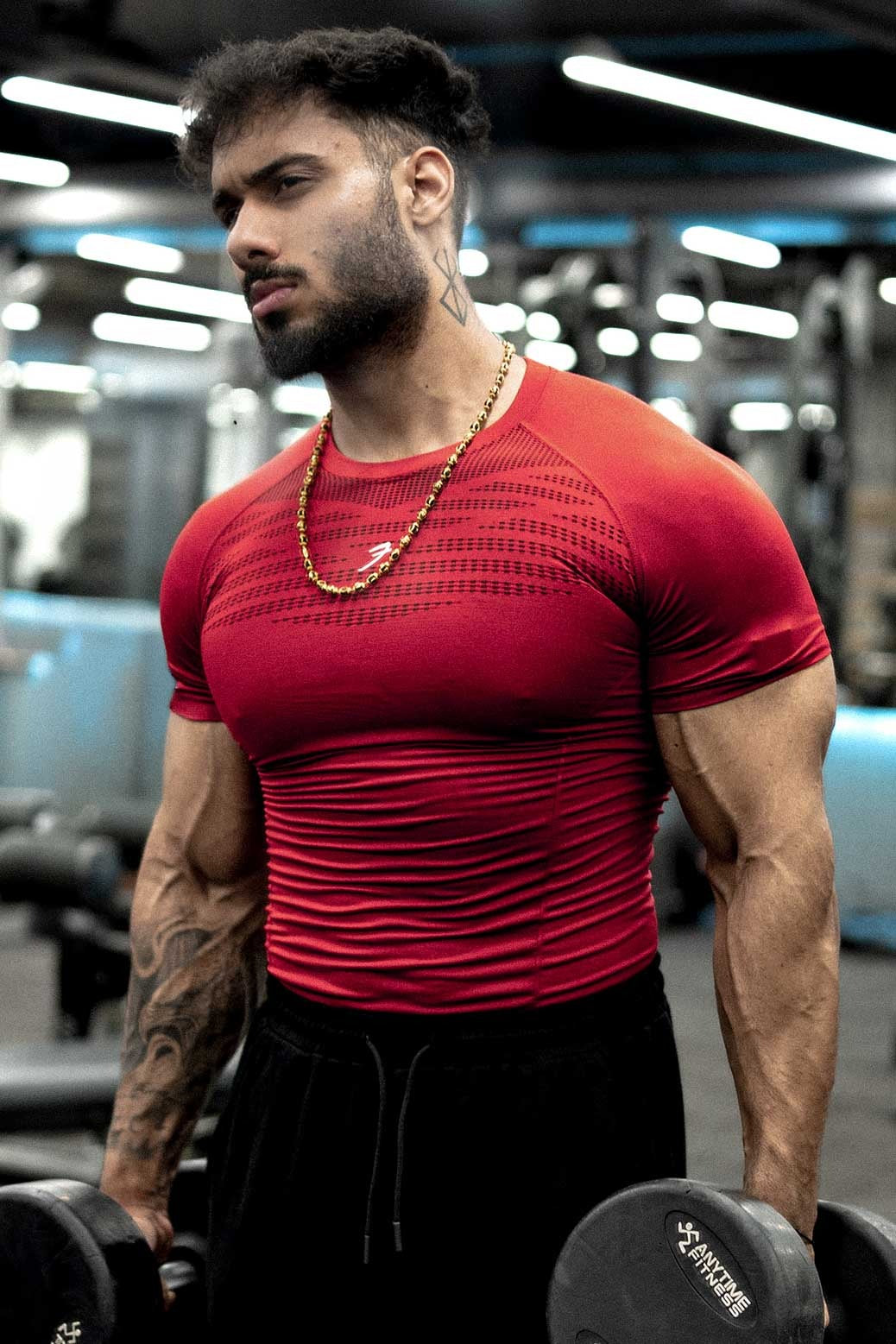 Power Seamless T-Shirt Red/Logo | Fuaark at Broadway