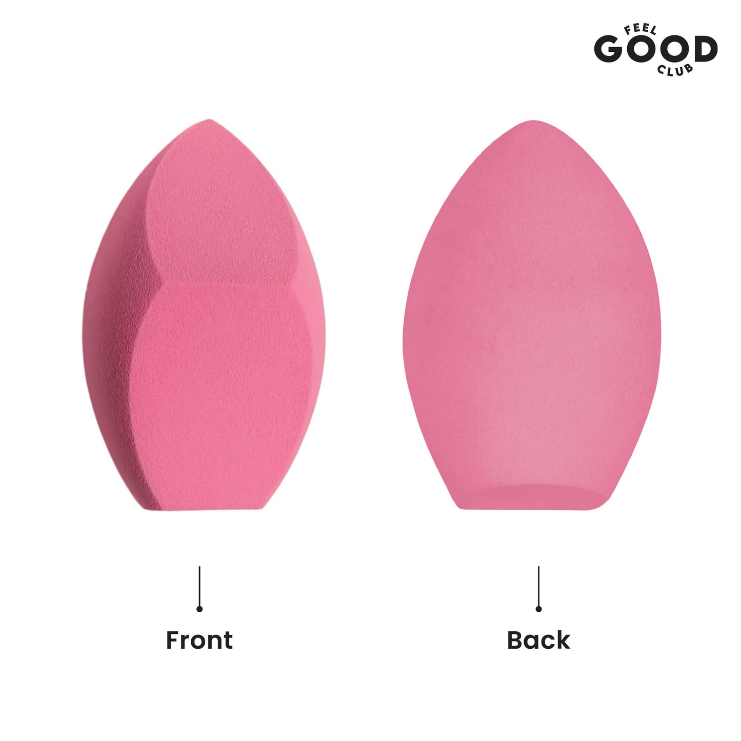 Feel Good Club Double Cut Makeup Sponge Puff For Blending Foundation Concealer Blush Face Contour