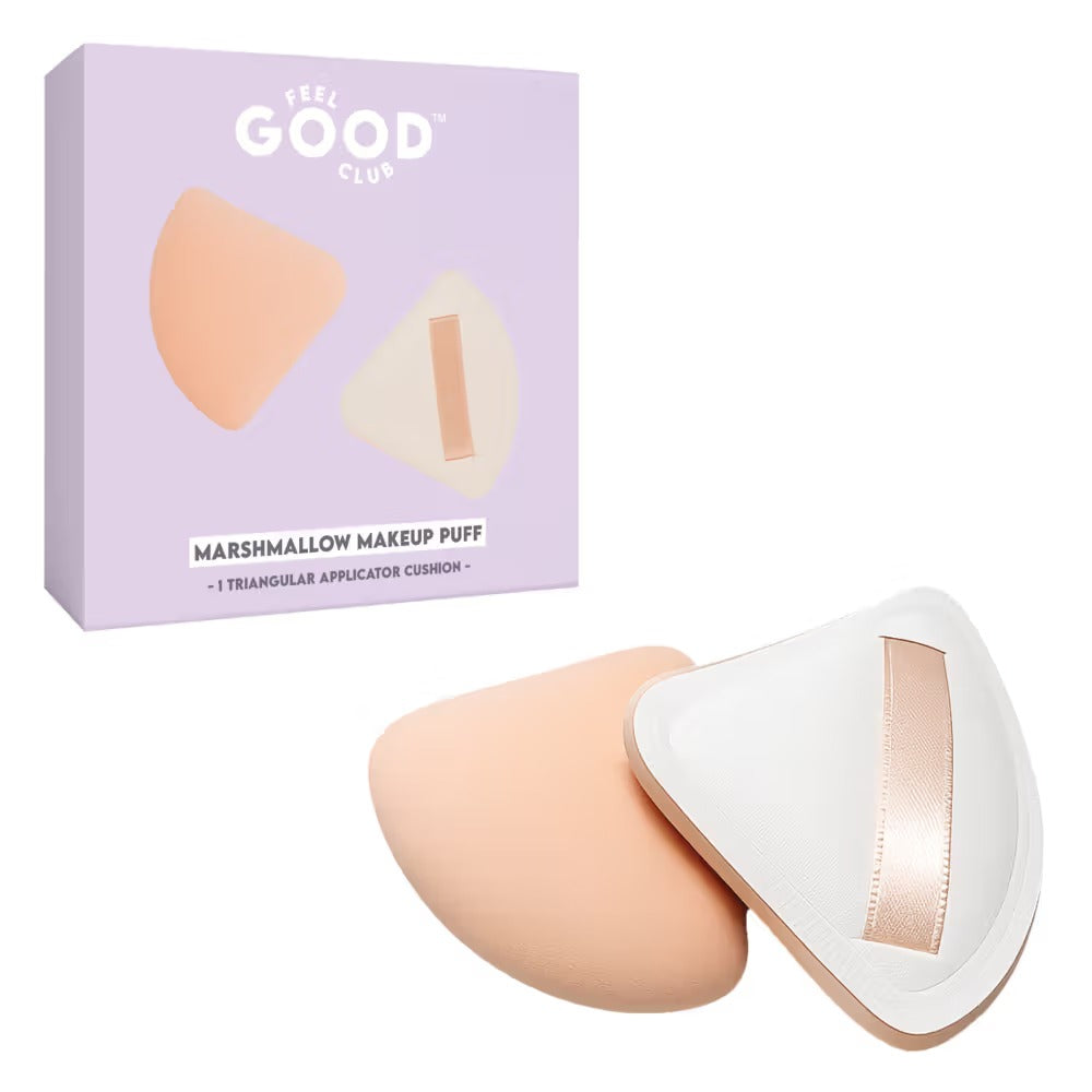 Feel Good Club Marshmallow Triangle Cushion Puff - Ultra Soft Face Makeup Blender Beauty Sponge