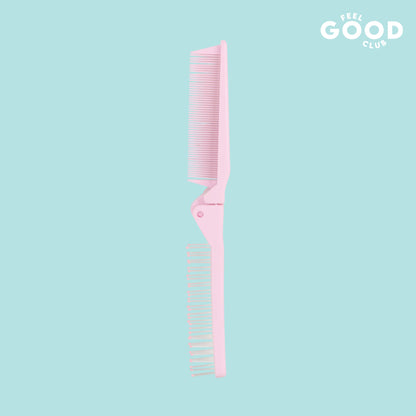 Feel Good Club Pocket Pal - Foldable Mini Hair Comb For Detangling Frizz-Control & Styling On The Go