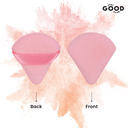 Feel Good Club Mini Pizza Puffs - Pack Of 2 Finger-sized Triangle Powder Applicator Blender Sponges