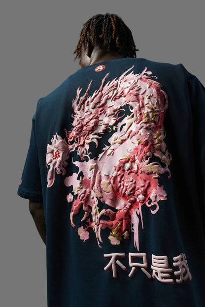 Year Of Dragon Tee Denim Blue