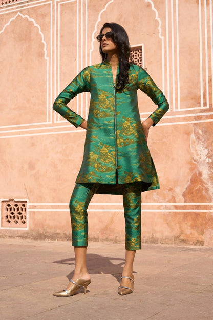 PATTERNED BROCADE LONGLINE TOP | Dash and Dot at Broadway